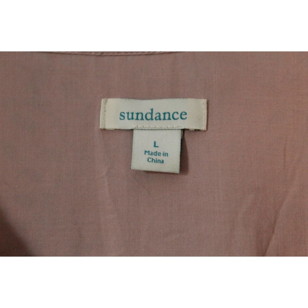 Sundance V-neck Bell Sleeve Charmant Lace Blouse Pink Women's Size Large H14078 - Picture 5 of 10
